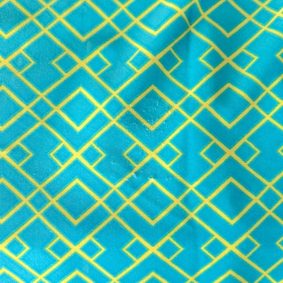 Jude Connally Juliet Aqua Blue Yellow Trellis Trio Printed Tunic Mini Dress - L - Picture 8 of 11